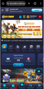 chọn mục nạp tiền